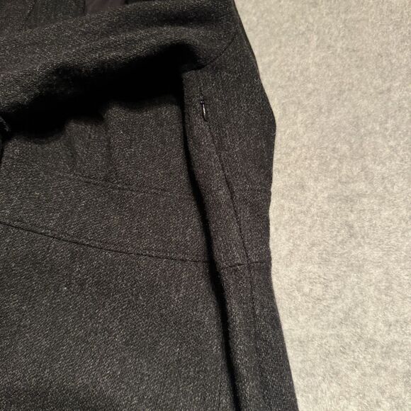 Susana Monaco REVOLVE Wool Dress Women 2 Black Elbow Frill Scoop Neck Office - Picture 6 of 9